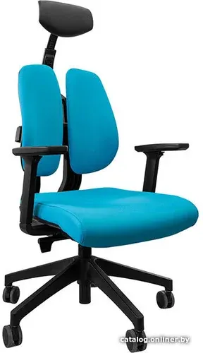 Офисное кресло Duorest D200-B (черный пластик/ткань голубой)