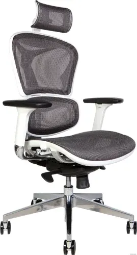Офисное кресло Norden Hero White YS-0810H-T(E+E)W (белый/серый)