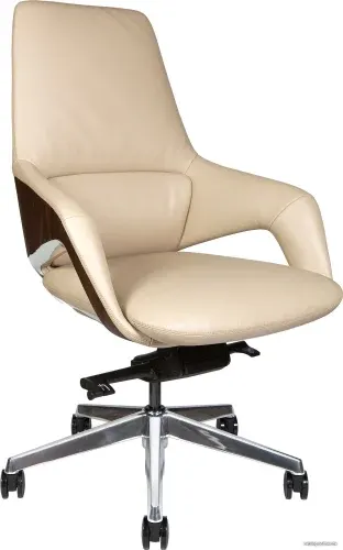 Офисное кресло Norden Шопен LB FK 0005-B Beige Leather (кожа бежевая/алюминий)