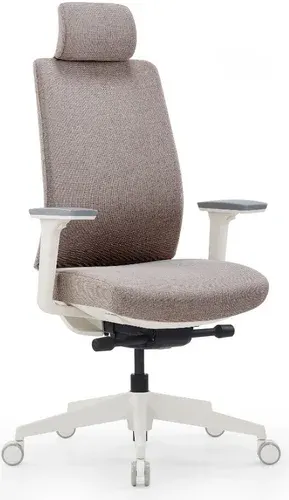 Офисное кресло SitZone CH-K55A-BS (ткань, бежевый, пластик, корпус белый)