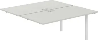 Офисный стол Norden 320х163.8х75 SG.219.SH.63.WH (белый/серый бархат)