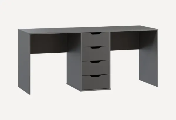 Письменный стол Клоди 173x60 Графитовый/Береза