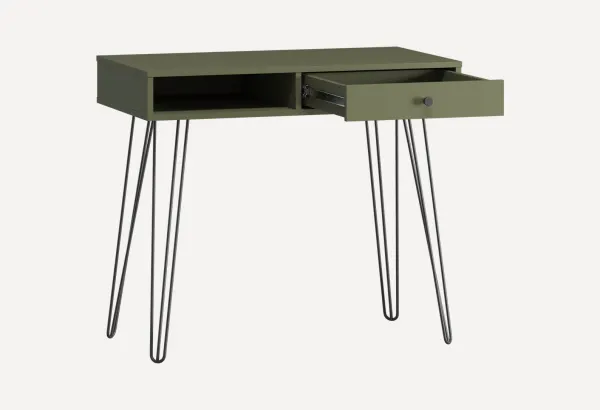 Письменный стол Крейн-3 90x50 Оливковый/Черный — фото 2