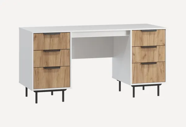 Письменный стол Леванте-1 158x60 Белый/Черный