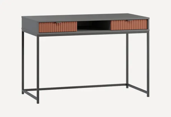 Письменный стол Трейвис 120x60 Терракотовый/Черный