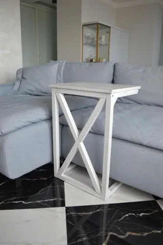 Приставной столик Antonoff style 50х40х72 (с патиной серебро)