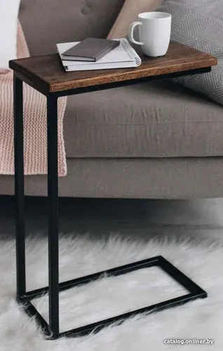 Приставной столик BestLoft 460-DH (дуб темный/черный)