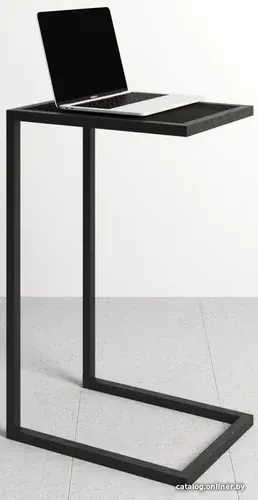 Приставной столик Loft4You B 670x300x400 с метал.окантовкой (ДСП белый/основание черное)