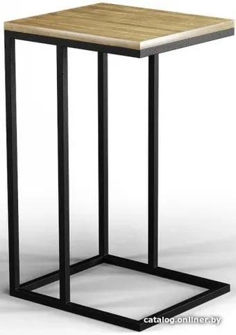 Приставной столик Loft4You D 670x500x350 (ДСП белый/основание черное)