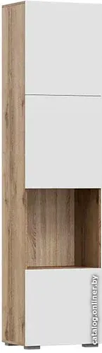 Шкаф-пенал Астрид-Мебель Милан-1 ЦРК.МЛН.01 50x36x202.2 (делано светлый/белый)