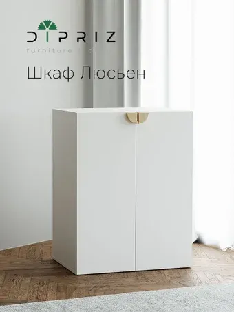 Шкаф распашной Диприз Люсьен 2 дв №1 Д.70173.1 (белый)