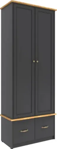 Шкаф распашной Involux Sale 3596 (графит/дуб натюрель)