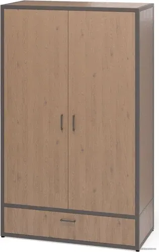Шкаф распашной Millwood Neo Loft ML-5/L (дуб табачный craft/металл черный)