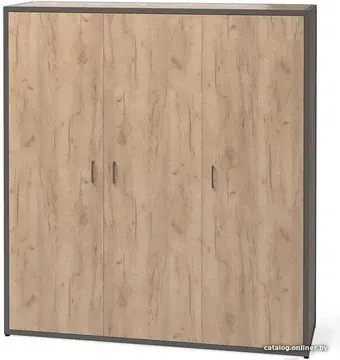 Шкаф распашной Millwood Neo Loft ML-6/L (дуб табачный craft/металл черный)