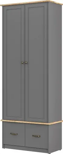 Шкаф распашной Modula Гранда INV07HP-4D-848/430/2178(22) (графит/дуб натюрель)