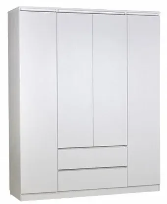 Шкаф распашной Polini Kids Simple 1920 с ящиками 0002800.9 (белый)