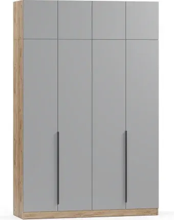 Шкаф распашной Soma Lord Black 160x240 (дуб крафт золотой/серый)