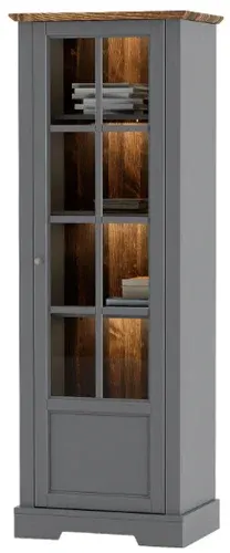 Шкаф-витрина Диприз Lakeview 1 дверь Д.30029.1 (бейц винтаж)