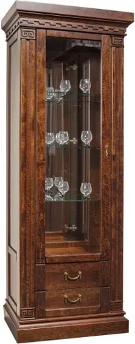 Шкаф-витрина Гомельдрев Ривьера ГМ 5806-01 Береза (беловежский орех)