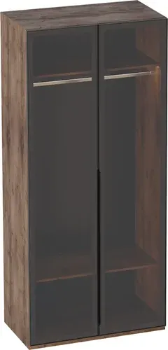Шкаф-витрина Мебельград Браун 102x53.5x226.5 (таксония/мрамор неро маркина)