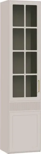Шкаф-витрина Mobi Ричфорд 16.396 (кашемир 5981 BS/моно керамика D166-2 ПВХ)
