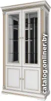 Шкаф-витрина WellMaker Патриция Элегант ШВ2-100 (альпийский/латунь)