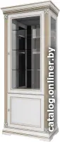 Шкаф-витрина WellMaker Патриция Элегант ШВ2-80 (альпийский/латунь)
