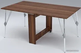 Стол-книга Stoloff Мечта 1600x850 (орех, опоры складные, углы прямые с роликами и ручками)