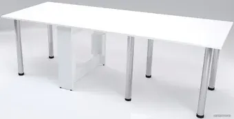 Стол-книга Stoloff Мечта 2280x850 (белый, опоры вкручиваемые, углы прямые без роликов и ручек)