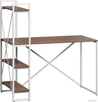 Стол LoftyHome Мальборк Практик-Л 1628016 (шимо темный с белым основанием)