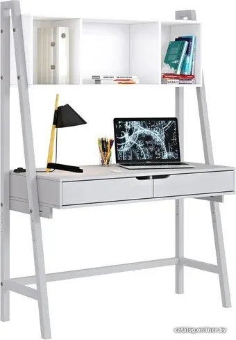 Стол Polini Kids Mirum 1445 с полкой (серый)