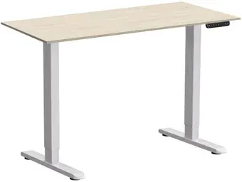 Стол с регулировкой высоты WellDesk Prime 1300x675х18 с электроприводом (белый/сосна аланд полярная)