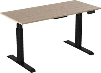 Стол с регулировкой высоты WellDesk WDЕ Uplift 1395x800х28 (черный/ясень шимо)