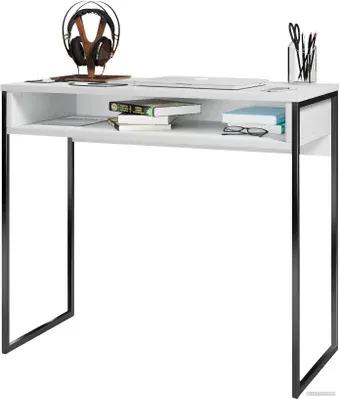 Стол Soma СПМ-4-Metal 85x40 см (белый/черный)