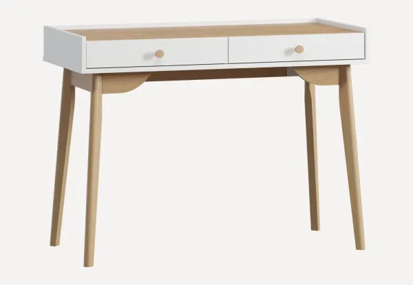 Стол Торвалль-4 110x50 Белый/Натуральный