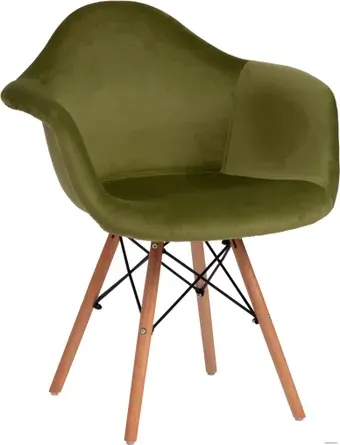 Стул с подлокотниками Eames Cindy Soft mod. 101 (зеленый HLR 54)
