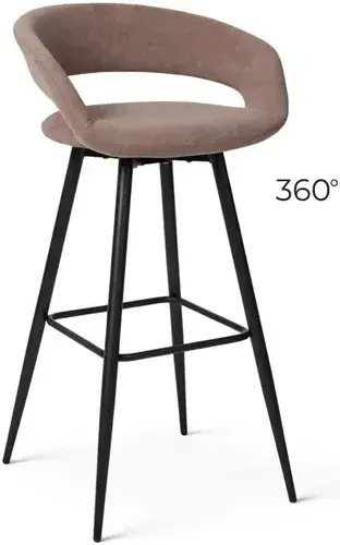 Стул с подлокотниками Мамадома Barny-R 900 (b05 Latte Lux/черный)