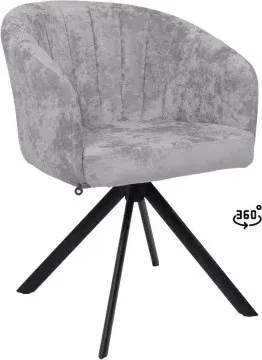 Стул с подлокотниками Мамадома Shelly-R 360 (m13 ASH Grey Lux/черный)