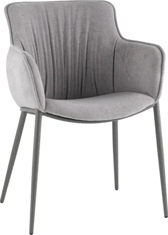 Стул с подлокотниками Stool Group Твигги LV-118-RlS-08-7005 (шенилл серый/серый)