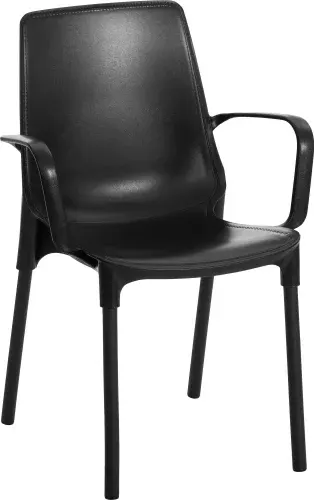 Стул с подлокотниками TetChair Genius с подлокотником (черный/черный)