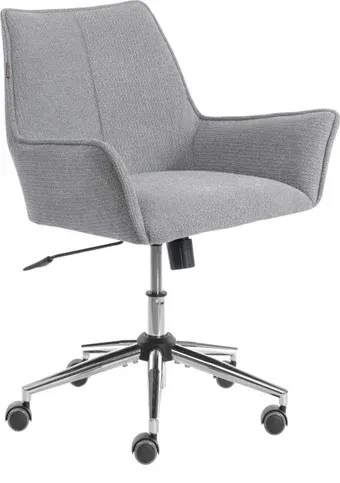 Стул с подлокотниками TetChair Мурано (хром, велюр/букле (HYP), светло-серый)