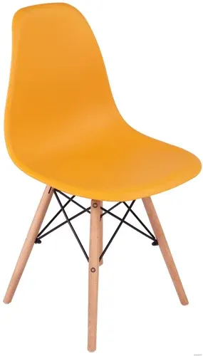 Стул Treet Fitz STF-0802 (желтый/деревянные ножки)