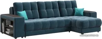 Угловой диван Craftmebel Boss XL угол new (ткань, monolit темно-синий)