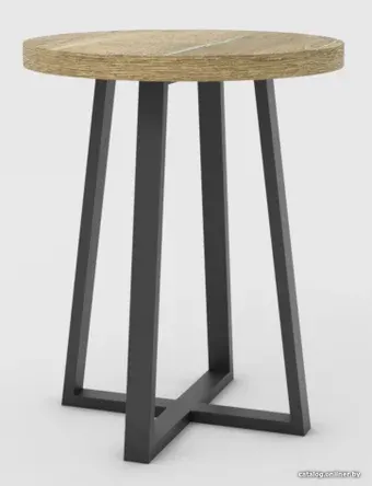 Журнальный столик Hype Mebel Челси 40x40 (черный/дуб галифакс натуральный)