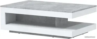 Журнальный столик Интерлиния Quartz QZ-СЖ2 (белый платинум/бетон)