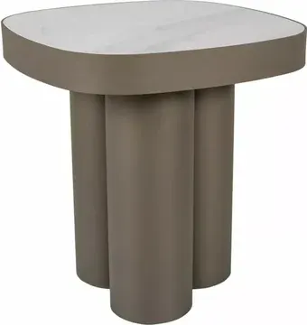 Журнальный столик Signal Stella C Ceramic (белый Nature Cloud/медный)